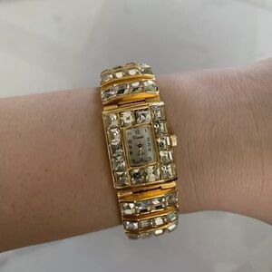 NEW Xanadu Clear Gold Rhinestones Women's Watch